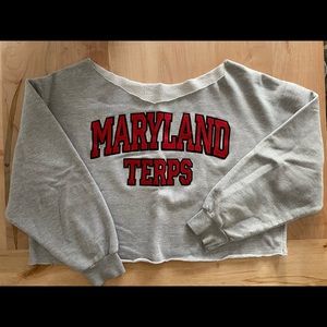 University Of Maryland Cropped Sweatshirt